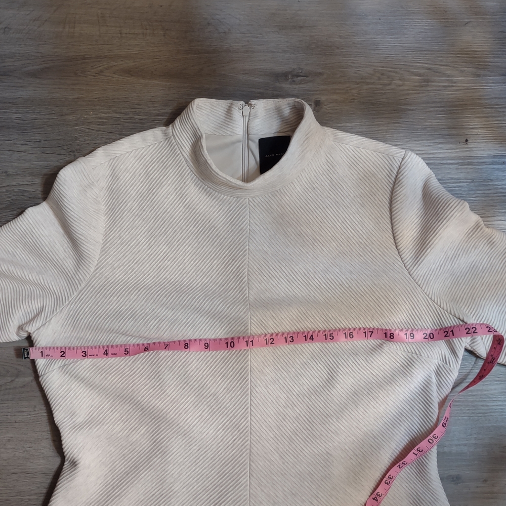 Alex Marie Cream Ribbed Midi Dress - Picture 10 of 13